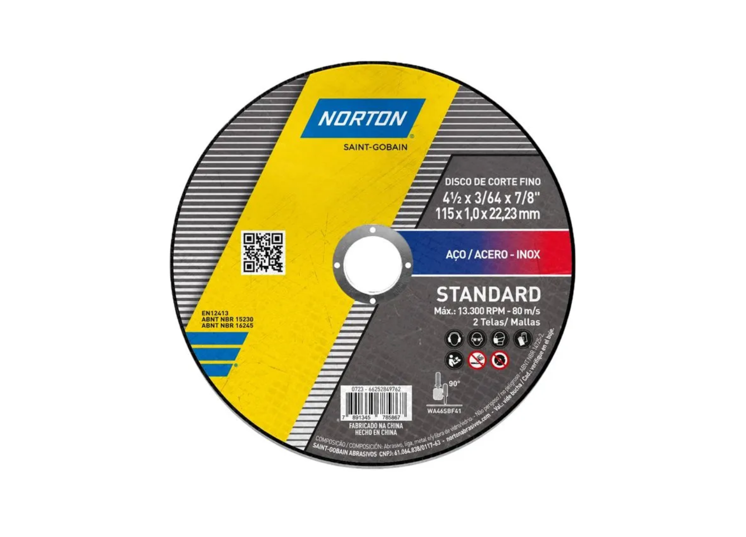 Disco Norton Standard 4 1/2 corte metal e inoxidable