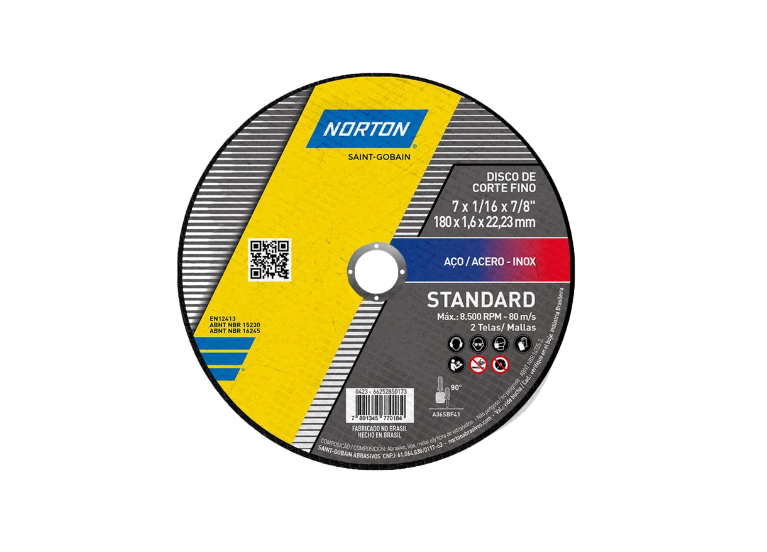 Disco Norton Standard 7 corte metal e inoxidable